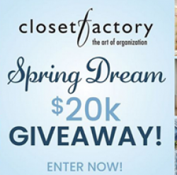 $20,000 Closet Factory Sweepstakes prize ilustration