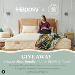 Happsy Organic Mattress Giveaway prize ilustration