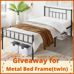 Enter to Win a Twin Metal Bed Frame prize ilustration