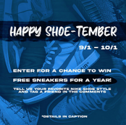 Happy Shoe-Tember Sweepstakes prize ilustration