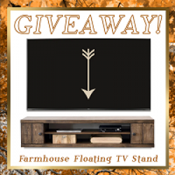 Farmhouse Floating TV Stand Giveaway prize ilustration