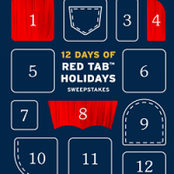 12 Days of Red Tab Holiday Sweepstakes prize ilustration