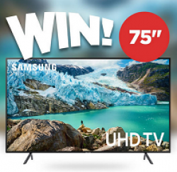 Samsung 75-inch Smart TV Giveaway prize ilustration