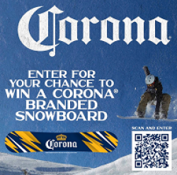 Corona Snowboard Sweepstakes prize ilustration
