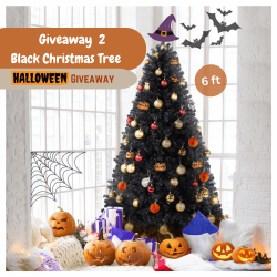 2 Black Christmas Tree Giveaway prize ilustration