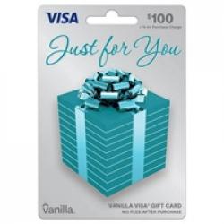 $100 Vanilla Visa Sweepstakes prize ilustration