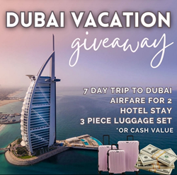 Dubai Vacation Giveaway prize ilustration