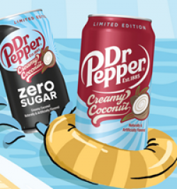 Dr. Pepper Creamy Coconut Sweepstakes prize ilustration