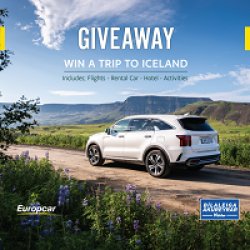 Holdur Car Rental Iceland Sweepstakes prize ilustration