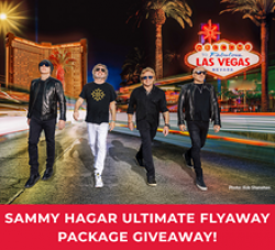 Sammy Hagar Ultimate Flyaway Sweepstakes prize ilustration