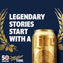 Miller Lite 50th Anniversary Sweepstakes prize ilustration