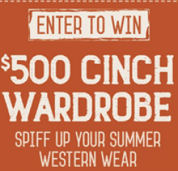 $500 Cinch Wardrobe Sweepstakes prize ilustration