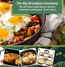 Mr. Dells Big Breakfast Giveaway prize ilustration