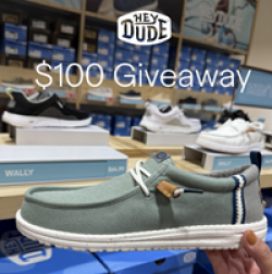 Tanger Outlets Hey Dude Giveaway prize ilustration