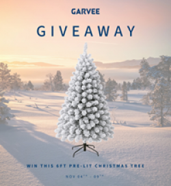 Garvee Pre-Lit Christmas Tree Giveaway prize ilustration