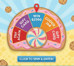 MS Holiday Cookie Spinner $2500 prize ilustration