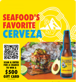 The Pacifico Mariscos Sweepstakes prize ilustration