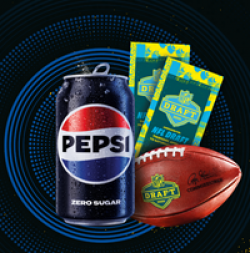 Pepsi x NFL Draft 2026 Sweepstakes prize ilustration