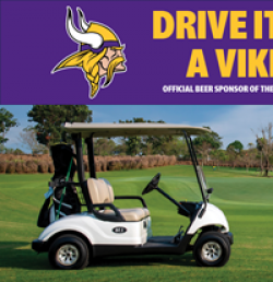 Minnesota Vikings Golf Cart Sweepstakes prize ilustration