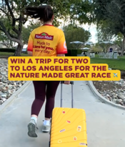 Nature Made Great Race Sweepstakes prize ilustration