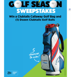 Club Cocktails Golf Bag Spring Sweepstakes prize ilustration