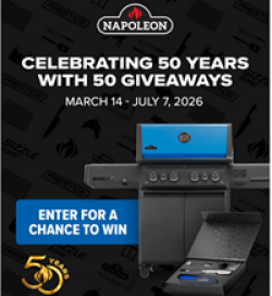 Napoleon Grills 50 Years 50 Giveaways prize ilustration