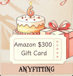 Anyfitting 6th Anniversary Giveaway prize ilustration