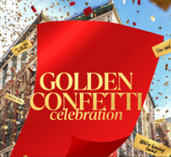 Macys Golden Confetti Celebration prize illustration