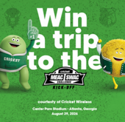 Cricket Wireless 2026 MEAC/SWAC Sweepstakes prize ilustration