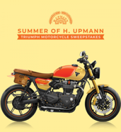 H. Upmann Sunrise Triumph Motorcycle Sweeps prize ilustration