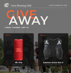 Corsa Running Club Giveaway prize ilustration