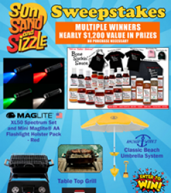 Sun Sand and Sizzle Sweepstakes prize ilustration