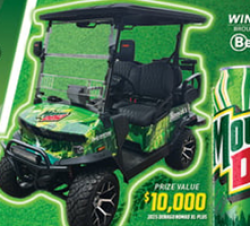 Bernicks Mountain Dew Golf Cart Sweepstakes prize ilustration