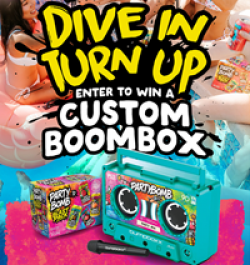 Partybomb Dive In Turn Up Sweepstakes prize ilustration