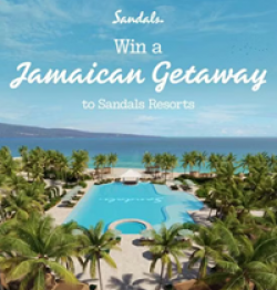 Sandals Jamaican Getaway Sweepstakes prize ilustration