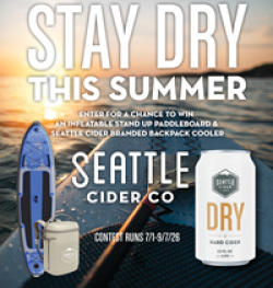 Seattle Cider Stay Dry Summer Sweepstakes prize ilustration
