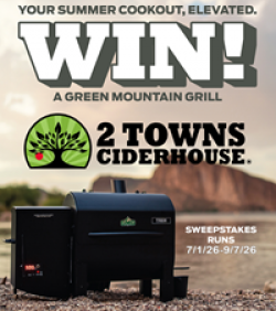 2 Towns Ciderhouse Green Mountain Grill Sweep prize ilustration